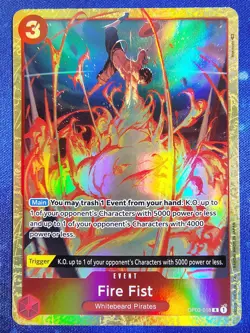 One Piece TCG Fire Fist OP03-018 Alternate Art Rare Pillars of Strength English - Image 1