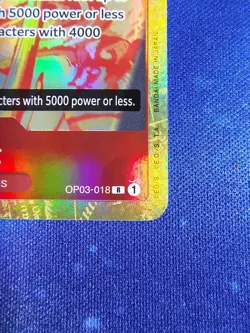 One Piece TCG Fire Fist OP03-018 Alternate Art Rare Pillars of Strength English - Image 3