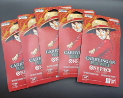 One Piece OP-13 Carrying On His Will Sleeved Booster Pack English Lot of 5 PACKS - Image 1