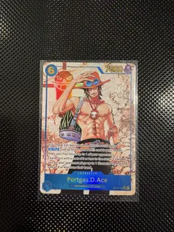 One Piece TCG Portgas D. Ace OP13-119 Alt Art SEC “Carrying On His Will” NM Foil - Image 1