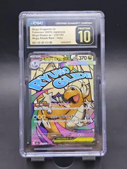 CGC 10 Pristine Mega Dragonite EX 232/193 Attack Rare Mega Dream Pokemon JP - Image 1