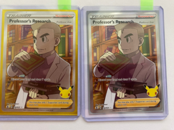 x2 Professors Research 024/025 Full Art Trainer Pokemon: Celebrations NM/M - Image 1