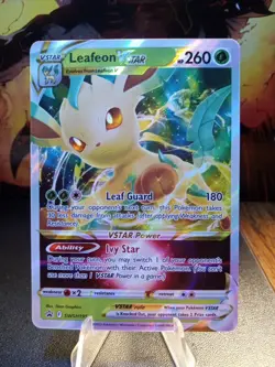 2022 Pokemon Sword & Shield Promo Leafeon Vstar #195 - Image 1