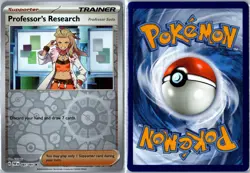 Pokemon Card - Professor's Research Paldean Fates 087/091 Rare Reverse Holo NM - Image 3