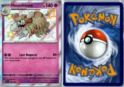 Pokemon Card - Houndstone Paldean Fates 168/091 Shiny Rare Holo Near Mint - Image 3