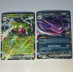 Pokemon TCG Destin Rivals 2-Card Lot Yanmega ex 003/182 & Crobat ex 122/182 - Image 1