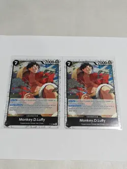 One Piece 2x Monkey.D.Luffy P-075 Promo - One Piece English Card PRB-02 - Image 1