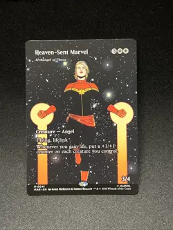 MTG 0041 Heaven-Sent Marvel Archangel of Thune Borderless Marvel Super Heroes - Image 1