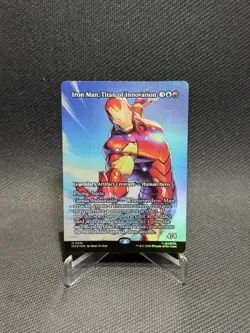 Iron Man, Titan of Innovation Foil Borderless Marvel Super Heroes NM MTG - Image 1