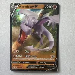 Pokemon TCG Aerodactyl V 092/196 Lost Origin Ultra Rare Holo English 210 HP - Image 1
