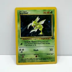 Pokemon TCG Scyther 10/64 Jungle Holo Rare Unlimited English 70 HP - Image 1