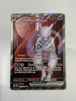 Team Rocket's Mewtwo ex - 213/182 Destined Rivals Full Art Pokemon - NM - Image 1