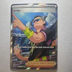 Pokemon TCG Judge 222/182 SV10 Destined Rivals Ultra Rare Holo Full Art - Image 1