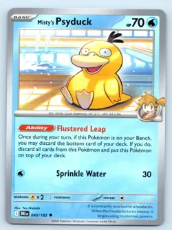 Misty's Psyduck 045/182 Uncommon Destined Rivals Pokemon Near Mint - Image 1