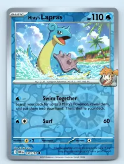 Misty's Lapras 050/182 Common Destined Rivals Pokemon Reverse Holo Near Mint - Image 1