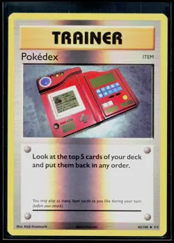 Pokedex 82/108 Uncommon Evolutions Pokemon Reverse Holo Near Mint - Image 1