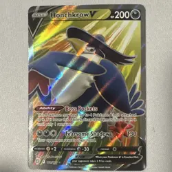 Pokemon TCG Honchkrow V Full Art 161/172 Brilliant Stars Ultra Rare Holo 200 HP - Image 1