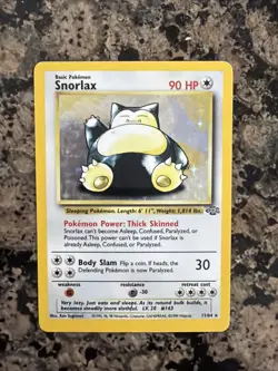 Pokemon TCG Snorlax 11/64 Jungle Holo Rare Unlimited English 90 HP - Image 3