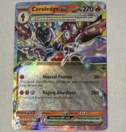 Pokemon TCG Ceruledge ex 036/191 SV08 Surging Sparks Double Rare Holo FA 270 HP - Image 1