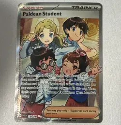 Pokemon TCG Paldean Student 230/091 SV: Paldean Fates Ultra Rare Holo FA - Image 1