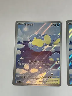Pokemon Spheal Illustration Rare SV08: Surging Sparks 199/191 NM - Image 3