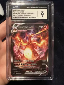 Pokemon SWSH Black Star Promo Charizard VMAX 261 CGC 9 - Image 1