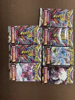 7 Pack Lot Of Pokemon TCG Sword & Shield Lost Origin Factory Sealed! - Image 1