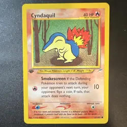 Cyndaquil 61/105 Pokemon Neo Destiny 1st Edition Common Regular English 2000 NM - Image 1