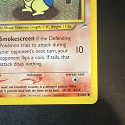 Cyndaquil 61/105 Pokemon Neo Destiny 1st Edition Common Regular English 2000 NM - Image 5