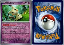 Mimikyu Paldean Fates 037/091 Rare Reverse Holo Near Mint Modern - Image 3