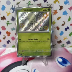 Toedscool 105/091 Shiny Rare Paldean Fates Pokemon Holo Near Mint - Image 1