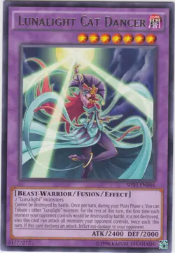 Yugioh! LP Lunalight Cat Dancer - SHVI-EN046 - Rare - Unlimited Edition Lightly - Image 1