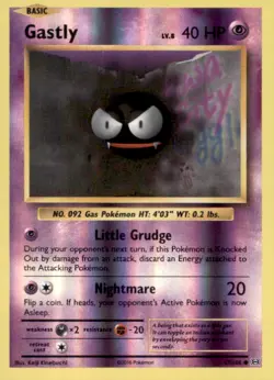 GASTLY 47/108 COMMON EVOLUTIONS POKEMON REVERSE HOLO NEAR MINT - Image 1