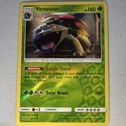 Pokemon TCG Venusaur 3/73 Shining Legends Reverse Holo English Stage 2 160 HP - Image 1