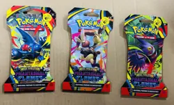 Pokemon TCG Phantasmal Flames Booster Pack Single x3 SEALED - Image 1