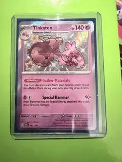 Tinkaton - 167/091 - Shiny Rare NM-Mint Pokemon SV04.5 - Paldean Fates - Image 1