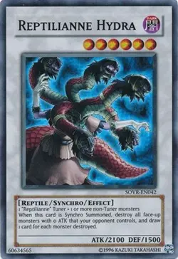 *** REPTILIANNE HYDRA *** SUPER RARE (LP) SOVR-EN042 YUGIOH! - Image 1