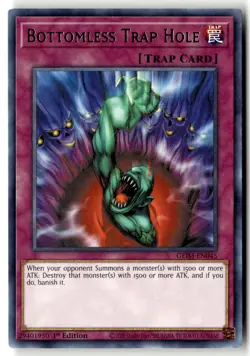 Bottomless Trap Hole GEIM-EN045 Rare Yu-Gi-Oh 1st Edition Lightly Played - Image 1