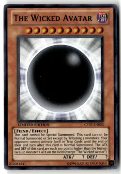 The Wicked Avatar CT07-EN023 Super Rare Yu-Gi-Oh Limited Lightly Played - Image 1