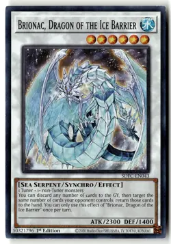 Brionac, Dragon of the Ice Barrier SDFC-EN043 Super Rare Yu-Gi-Oh 1st Edition MP - Image 1