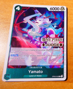 ONE PIECE ENGLISH CARD RARE JUDGE GAME CARTE PROMO HOLO YAMATO OP02-042 EN MINT - Image 1