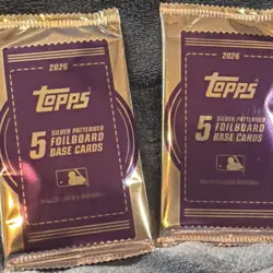 Topps 2026 Series 2 Silver Foil Lot of 2 Packs, 5 cards Per Pack Factory Sealed - Image 1