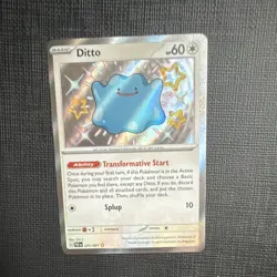 Ditto 201/091 Paldean Fates Holo Rare Pokemon TCG Card English 2024 HP60 - Image 1