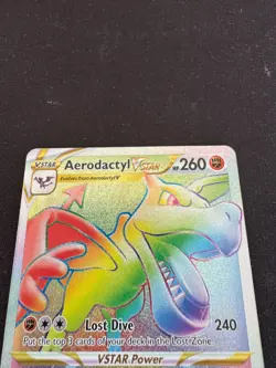 Aerodactyl VSTAR Rainbow Secret Rare - POKEMON CARD - LOST ORIGIN - 199/196 NM - Image 4