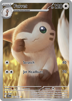 Furret 168/159 Illustration Rare Journey Together Pokemon Near Mint - Image 1