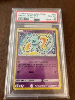 2017 Pokemon Sun & Moon Shining Legends #40 Shining Mew Holo PSA 10 English - Image 1