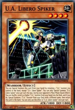 1x U.A. Libero Spiker - 1st Edition NM Eng YuGiOh - Phantom Rage - Image 1