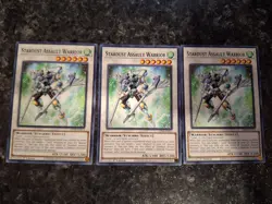 3X Stardust Assault Warrior LED8-EN053 - Yugioh Yu Gi Oh! 3 Playset 1st Edition - Image 1
