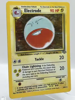 Electrode 2/64 Jungle Unlimited Holo Rare WotC 1999 Vintage Pokemon TCG Card - Image 2