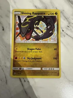 Pokemon Shining Rayquaza Holo Card 56/73 Shining Legends Series - Image 1